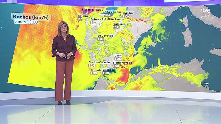 El tiempo - Probables precipitaciones localmente fuertes en la mitad occidental que irán acompañados por tormenta