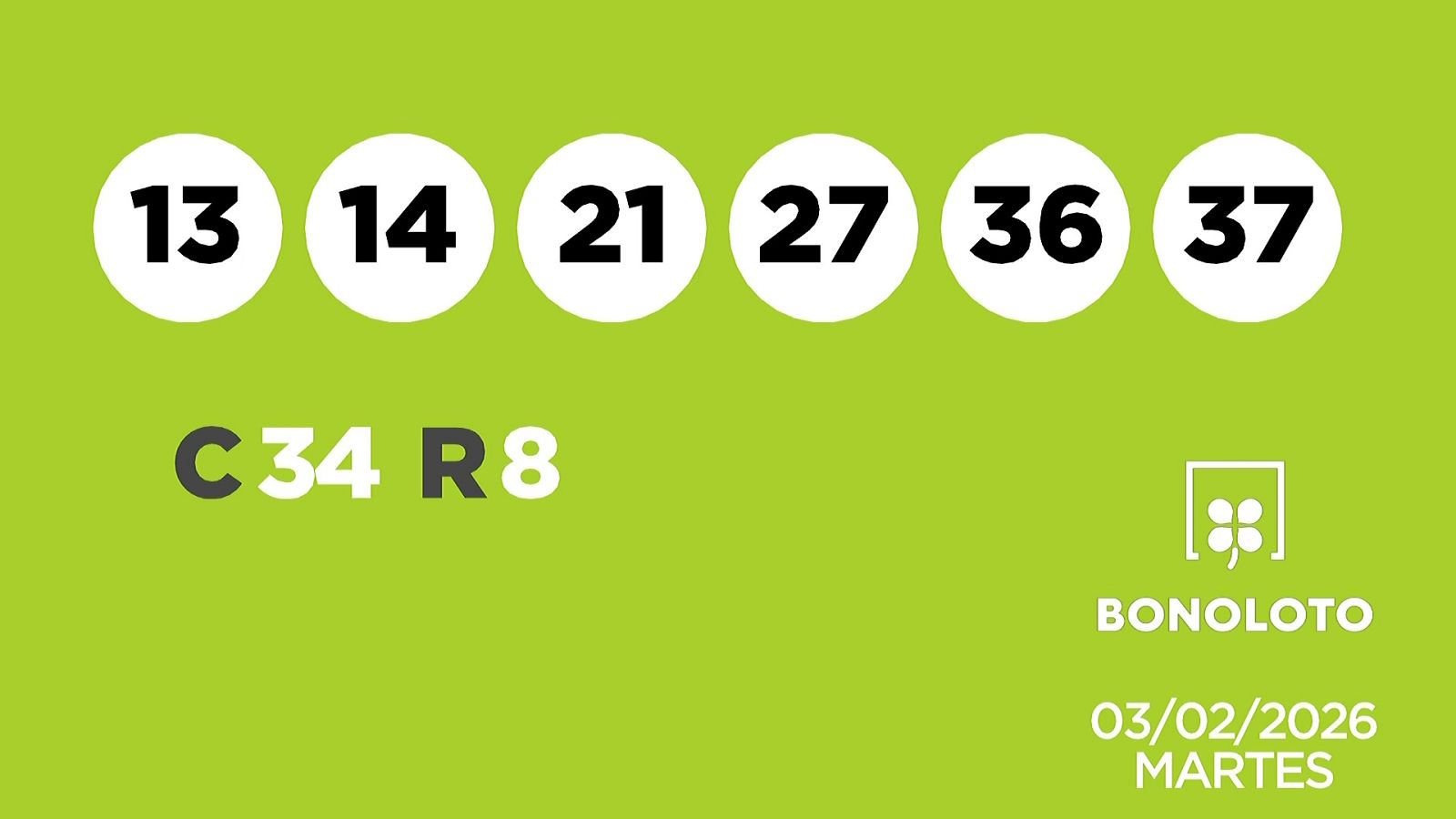 Sorteo de la Lotería Bonoloto y Euromillones del 03/02/2026 - Ver ahora