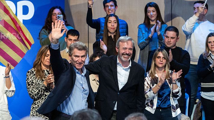 Telediario 2 - Los partidos se vuelcan con la campaña electoral en Aragón