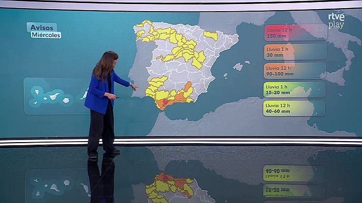 El tiempo - Máximas en descenso generalizado, exceptuando el entorno del Ebro y tercio suroeste peninsular