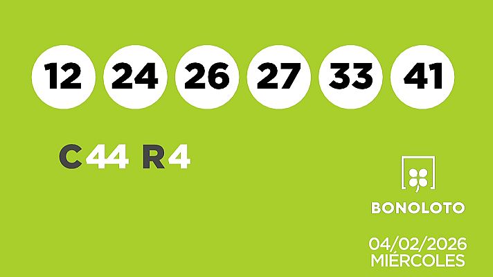 SELAE - Sorteo de la Lotería Bonoloto del 04/02/2026