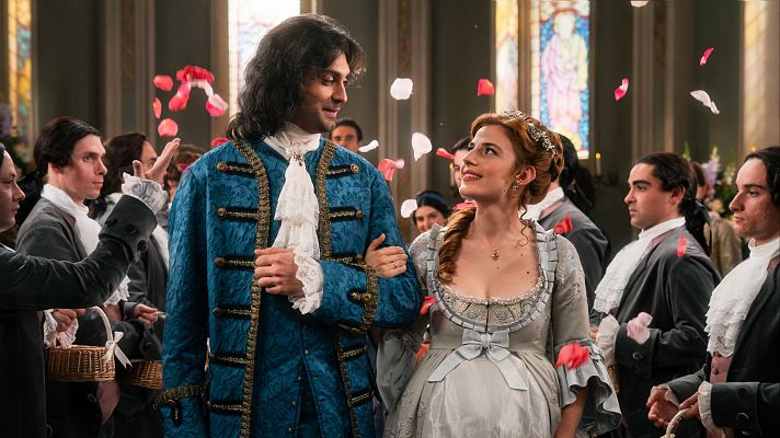 Un avance del episodio 350 de la temporada 3 de la serie muestra a una pareja en trajes de época en una iglesia, rodeados de personas que lanzan pétalos de rosa.