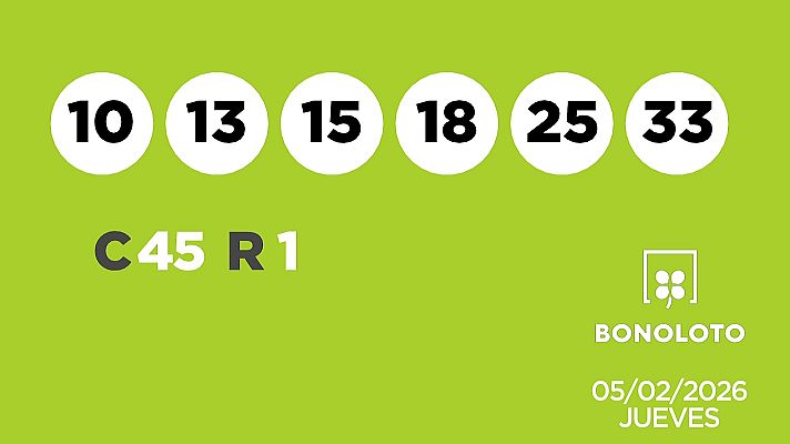 SELAE - Sorteo de la Lotería Bonoloto del 05/02/2026