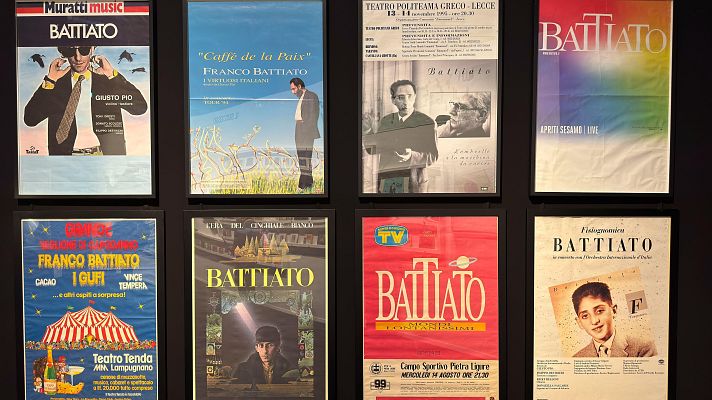 Telediario 2 - Una exposición en Roma recuerda a Franco Battiato en el quinto aniversaro de su muerte