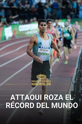 Atletismo - Mohamed Attaoui casi bate el récord del mundo de 1.000 m en pista cubierta en Madrid