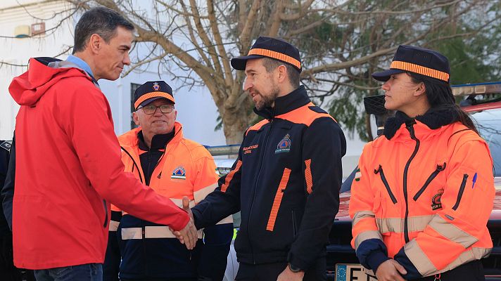 Telediario 2 - Sánchez y Moreno visitan las zonas más afectadas por el temporal
