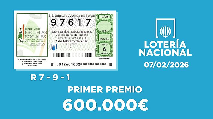 SELAE - Sorteo de la Lotería Nacional del 07/02/2026