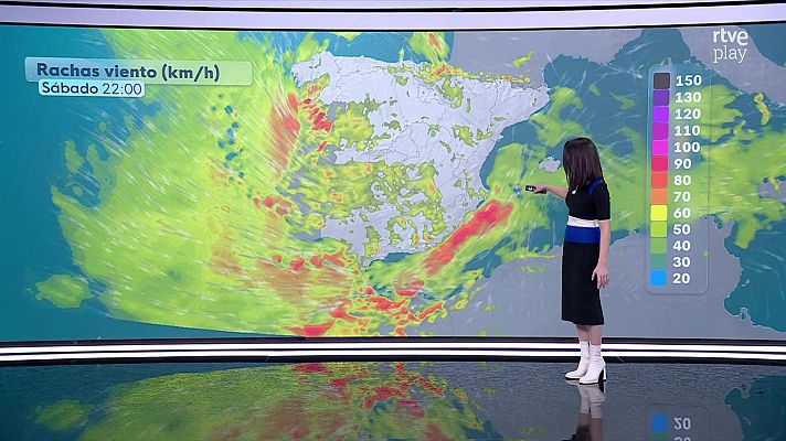 El tiempo - Precipitaciones fuertes y persistentes en la mitad sur de la vertiente atlántica y Alborán