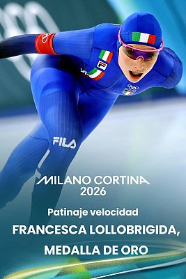 Francesca Lollobrigida, campeona en patinaje de velocidad en 3.000 m