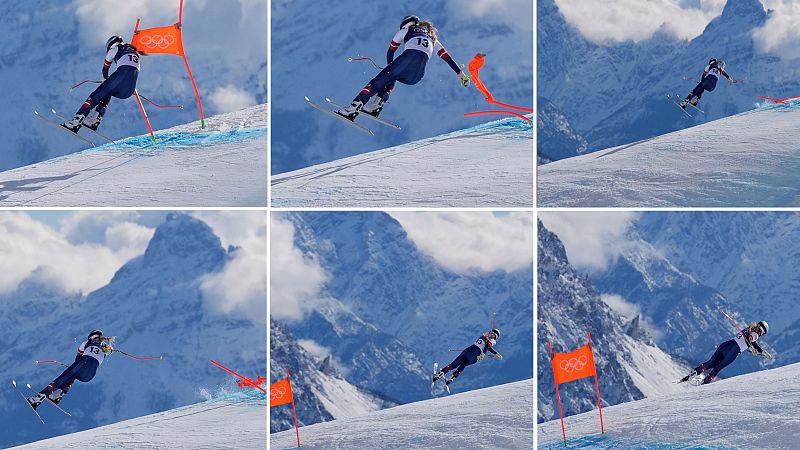 Ca�da de Lindsey Vonn en el descenso de Milano Cortina 2026 - Esqu� Alpino JJOO Milano Cortina 2026 | Ver