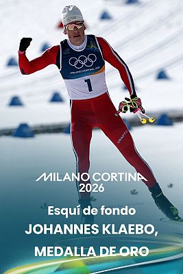 Esquí de Fondo JJOO Milano Cortina 2026 - Klaebo suma su primer oro en Milano Cortina en los 10+10 kilómetros