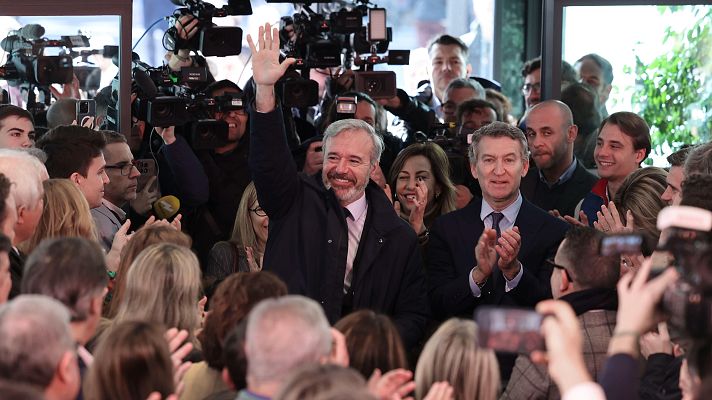 Telediario 1 - Azcón cree que no se equivocó al convocar el adelanto electoral a pesar de perder dos escaños y volver a depender de un Vox aún fuerte