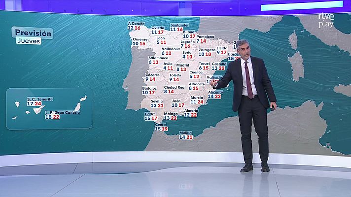 El tiempo - Rachas muy fuertes de viento en la mitad norte, tercio oriental peninsular y zonas de Baleares