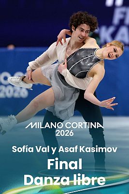 Los espa�oles Sof�a Val y Asaf Kazimov brillan en la danza libre de patinaje art�stico de Milano Cortina 2026