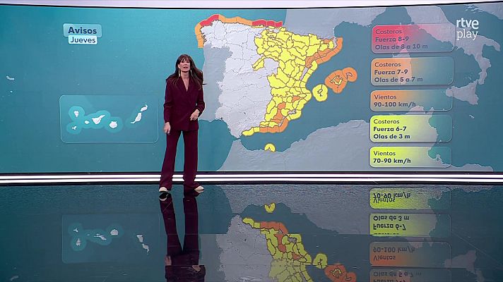 El tiempo - Precipitaciones en Galicia y oeste del Sistema Central