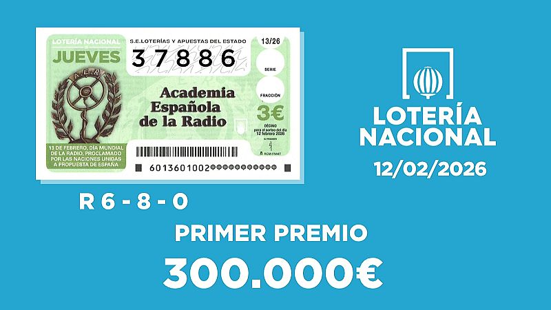 Sorteo de la Lotería Nacional del 12/02/2026 - Ver ahora