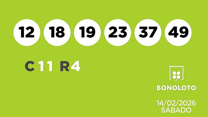 SELAE - Sorteo de la Lotería Bonoloto del 14/02/2026