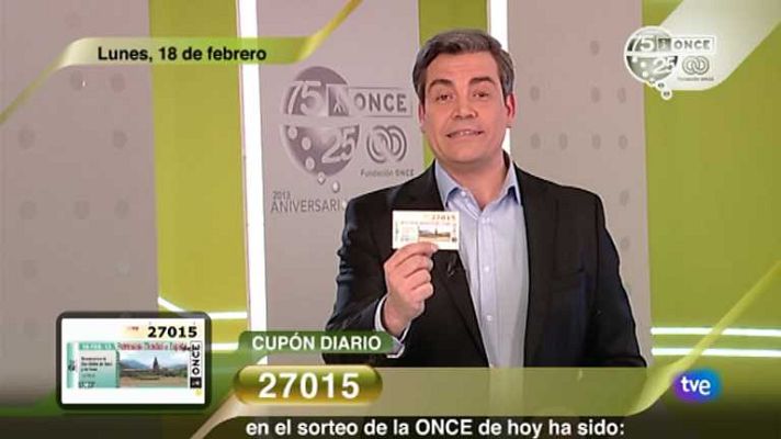 Sorteos ONCE - Sorteo ONCE - 18/02/13