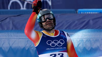Quim Salarich, "contento" después de poder completar su eslalon en Milano Cortina: "Mi perrita empujó desde el cielo"