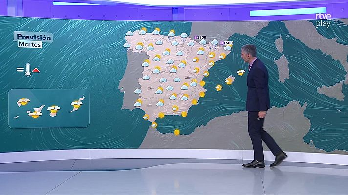 El tiempo - Precipitaciones persistentes en el Cantábrico oriental, Galicia y cara norte del Pirineo
