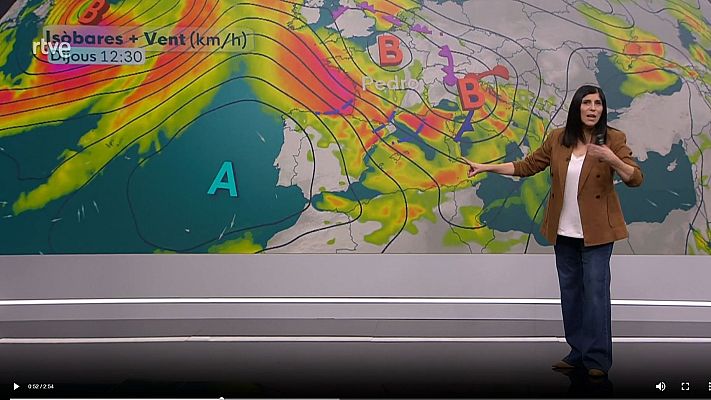 El temps - Borrasca Pedro, la desena d'enguany: ventades fortes a moltes comarques