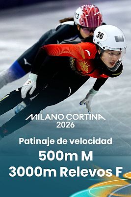 Patinaje de velocidad JJOO Milano Cortina 2026 - Pista corta: 500m masculino y 3000m relevos femenino