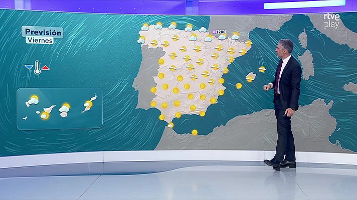 El tiempo - Rachas muy fuertes (superando 70 km/h), en el litoral cantábrico, este y sureste peninsular y Baleares