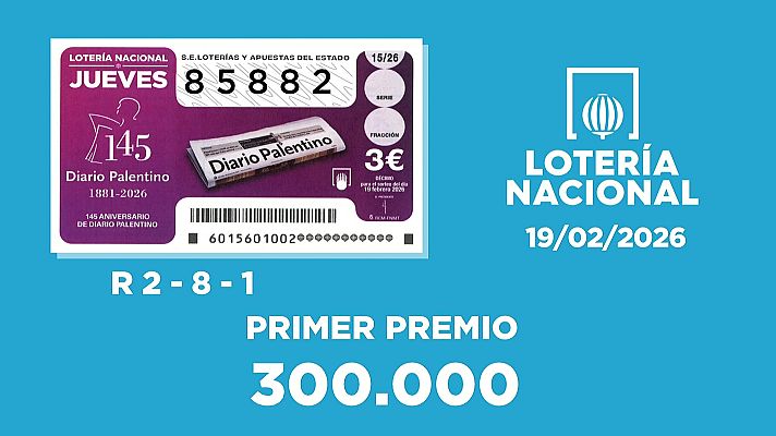 SELAE - Sorteo de la Lotería Nacional del 19/02/2026