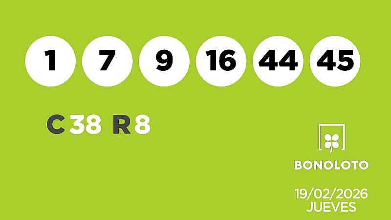 Sorteo de la Lotería Bonoloto del 19/02/2026 - Ver ahora