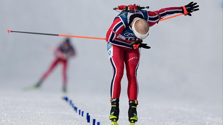 Biatlón JJOO Milano Cortina 2026 - Dale-Skjevdal, magistral campeón de biatlón, da a Noruega su 17º oro, nuevo récord en los Juegos de Invierno