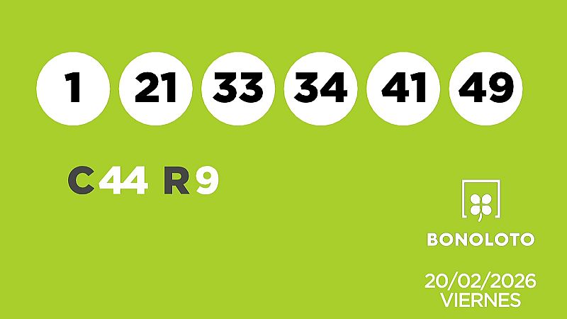 Sorteo de la Lotería Bonoloto y Euromillones del 20/02/2026 - Ver ahora