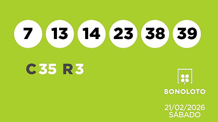 SELAE - Sorteo de la Lotería Bonoloto del 21/02/2026