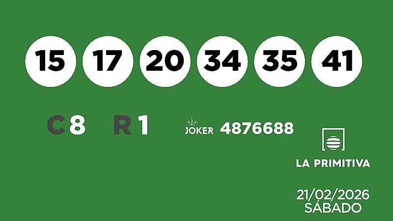 Sorteo de la Lotería Primitiva y Joker del 21/02/2026 - Ver ahora