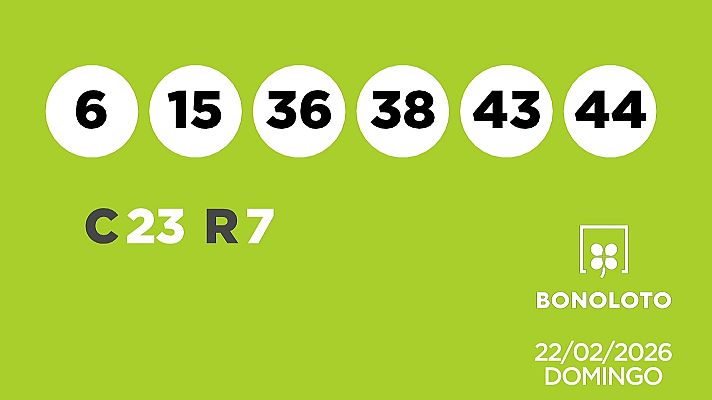 SELAE - Sorteo de la Lotería Bonoloto del 22/02/2026