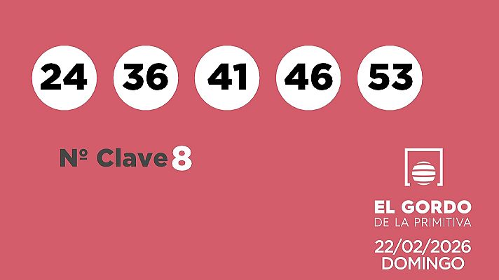SELAE - Sorteo de la Lotería Gordo de la Primitiva del 22/02/2026