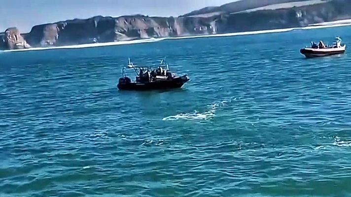Telenorte - País Vasco - La Guardia Civil de Gipuzkoa y la Gendarmería francesa recuperan un cadáver frente la playa de Hendaia
