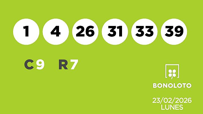 SELAE - Sorteo de la Lotería Bonoloto del 23/02/2026