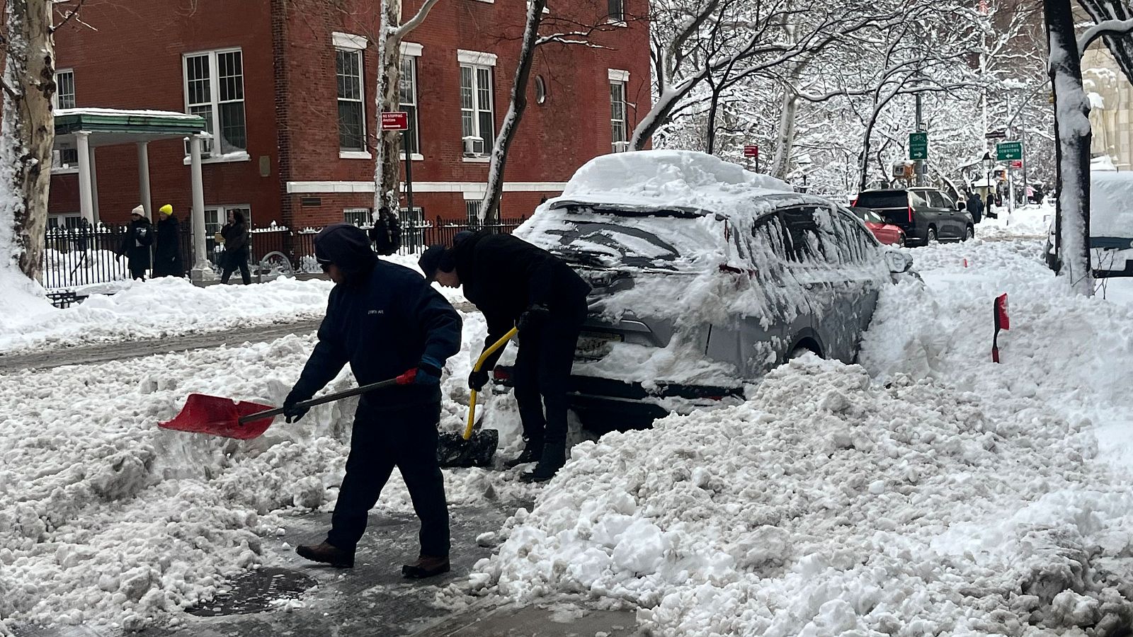 Nueva York, bajo una nevada con hasta medio metro de nieve acumulada | Ver