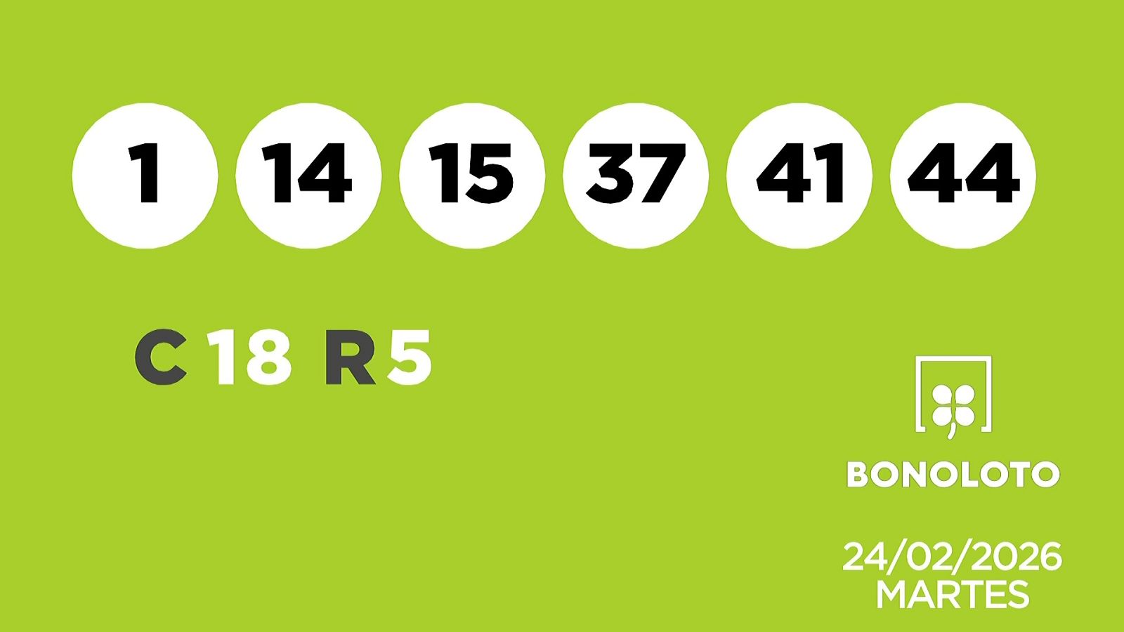 Sorteo de la Lotería Bonoloto y Euromillones del 24/02/2026 - Ver ahora
