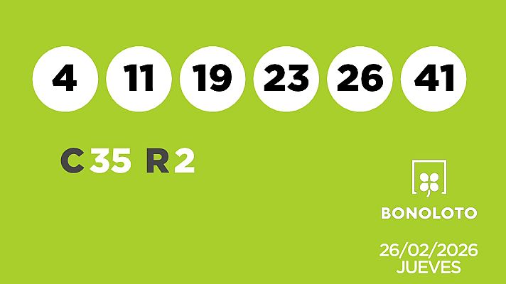 SELAE - Sorteo de la Lotería Bonoloto del 26/02/2026
