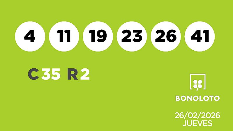 Sorteo de la Lotería Bonoloto del 26/02/2026 - Ver ahora