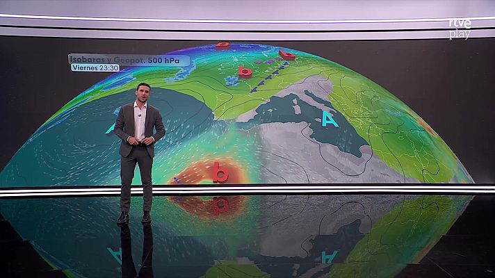 El tiempo - Temperaturas máximas en ascenso en el tercio oeste; en descenso en el resto y en Canarias