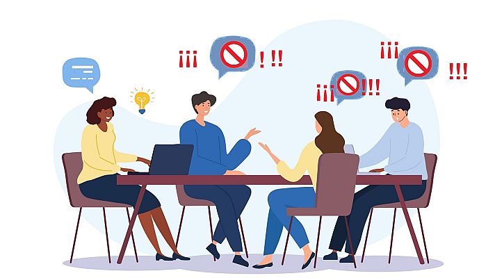 Aquí hay trabajo - Frases prohibidas en una reunión de trabajo