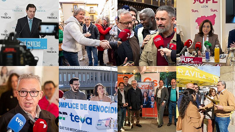 En el primer día de campaña en Castilla y León, el líder de Vox, Santiago Abascal, ha hablado de la crisis interna de su partido en Murcia. Por su parte, el candidato del PP a la reelección, Alfonso Fernandez Mañueco, ha pedido el voto para no depender de la ultraderecha y ha prometido apostar por la innovación en el parque tecnológico de León.