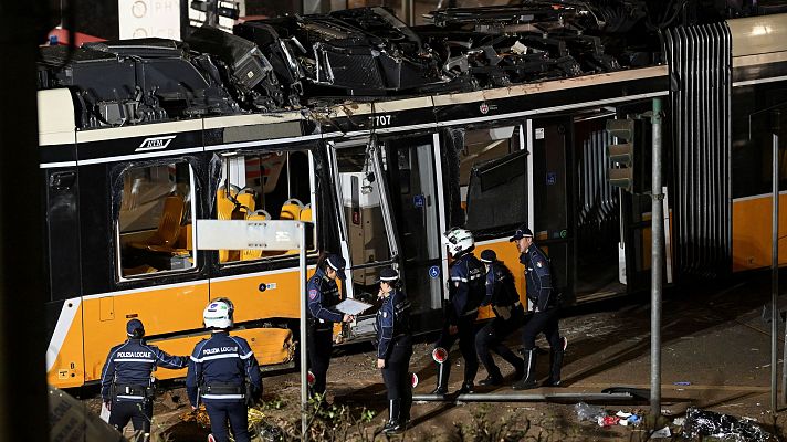 La tarde en 24h - Dos muertos y decenas de heridos por el descarrilamiento de un tranvía en Milán