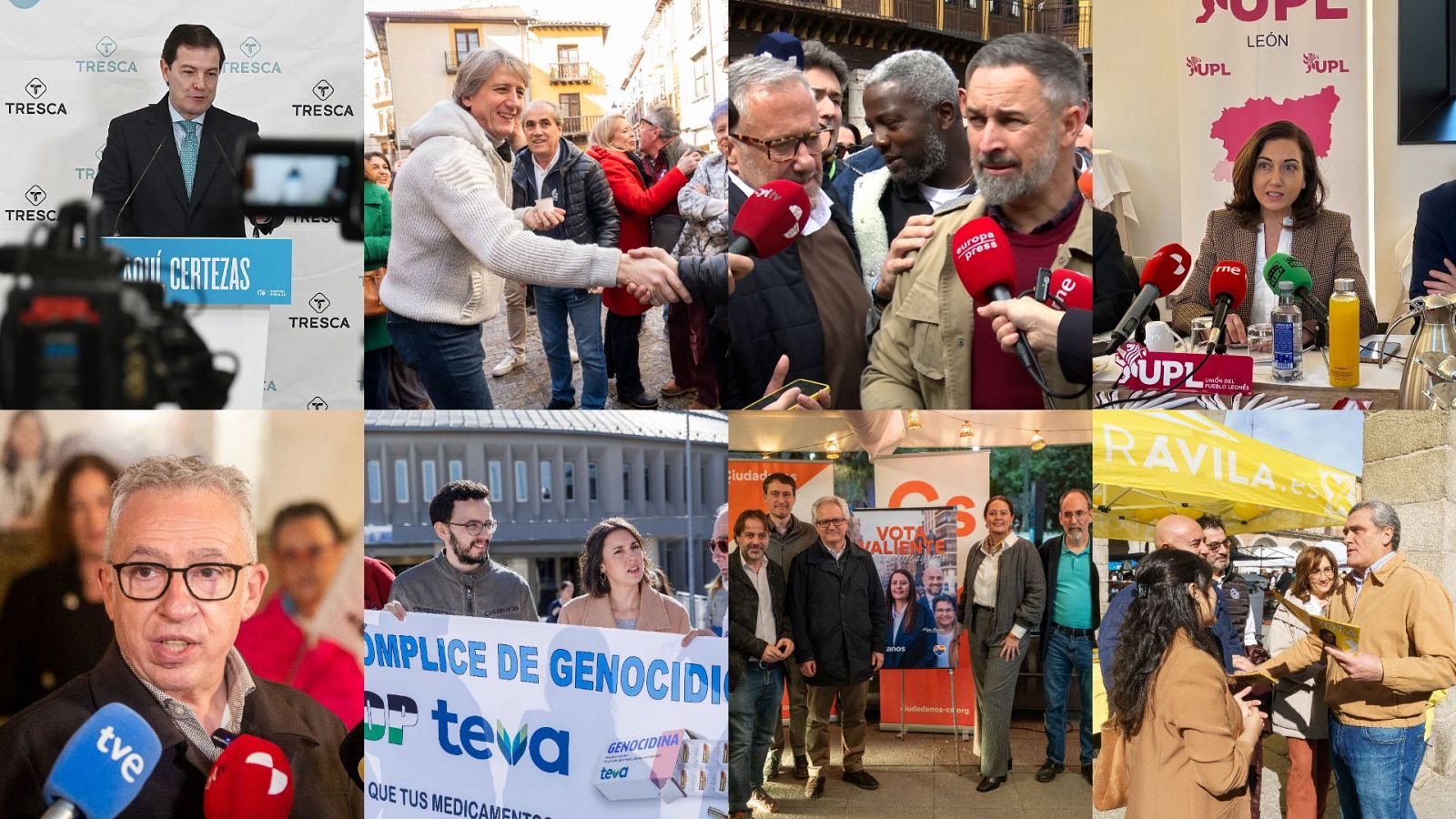 Castilla y León vive este viernes su primer día oficial de campaña electoral, y sus candidatos han realizado diversos actos por toda la geografía de la comunidad autónoma. Los líderes de PP y Vox, Alberto Núñez Feijóo y Santiago Abascal han participado por primera vez en la campaña.