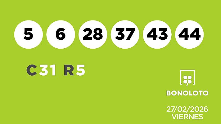 SELAE - Sorteo de la Lotería Bonoloto y Euromillones del 27/02/2026