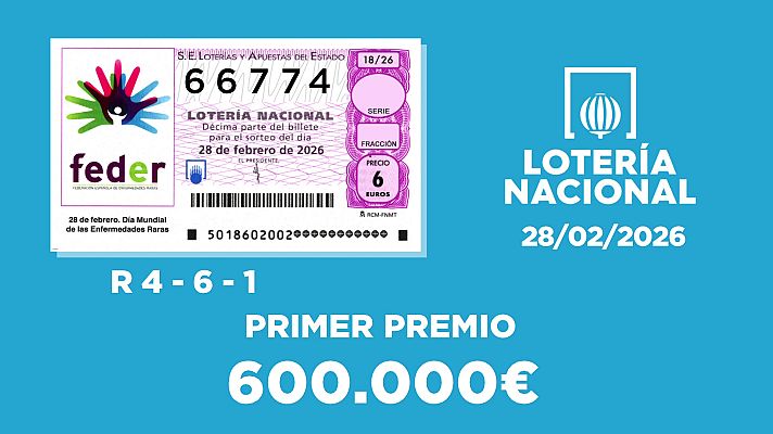 SELAE - Sorteo de la Lotería Nacional del 28/02/2026