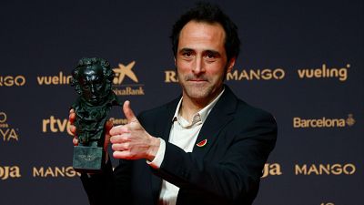 Crist�bal Fern�ndez, Goya 2026 al mejor montaje por 'Sirat', se lo dedica a su padre, "el escultor" de los 'cabezones'