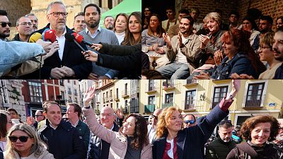 Dirigentes nacionales de PP, PSOE y Vox arropan a sus candidatos y los regionalistas reivindican sus territorios